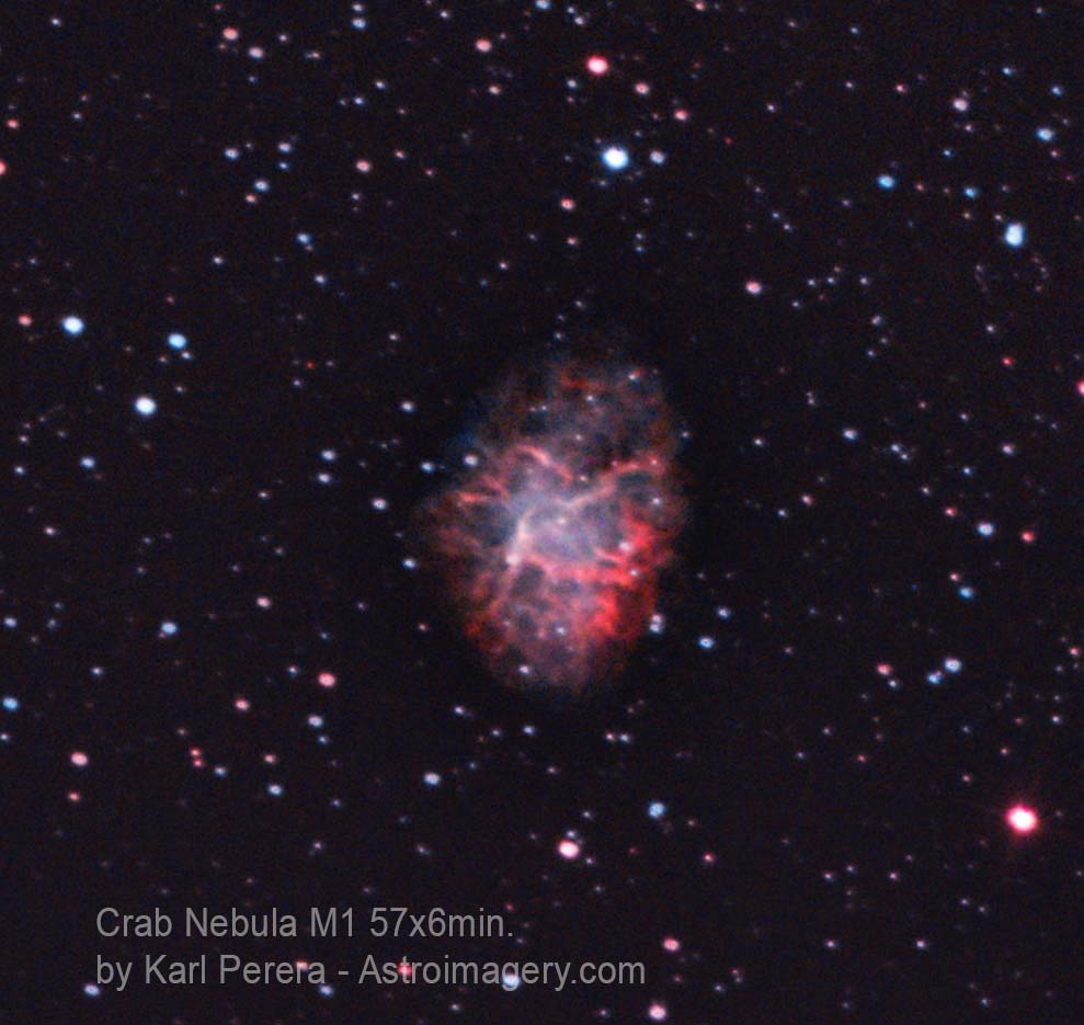 An example of one of the types of astrophotography. Crab Nebula is a deep sky object.