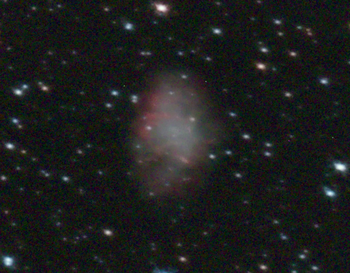 Crab Nebula M1 without auto-guiding