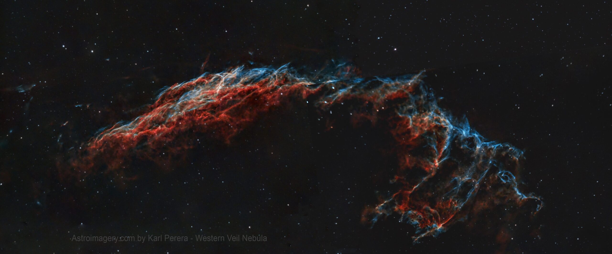 How to merge photos in Photoshop: Eastern veil Nebula mosaic