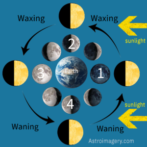 the lunar cycle and the moon phases