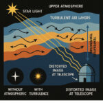 diagram showing atmospheric turbulence seeing